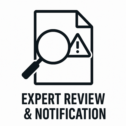 Expert Review & Notification (Click for more information)